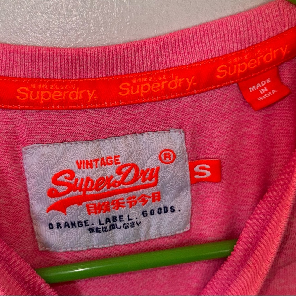 Vintage Superdry Pink T-Shirt - Picture 8 of 10